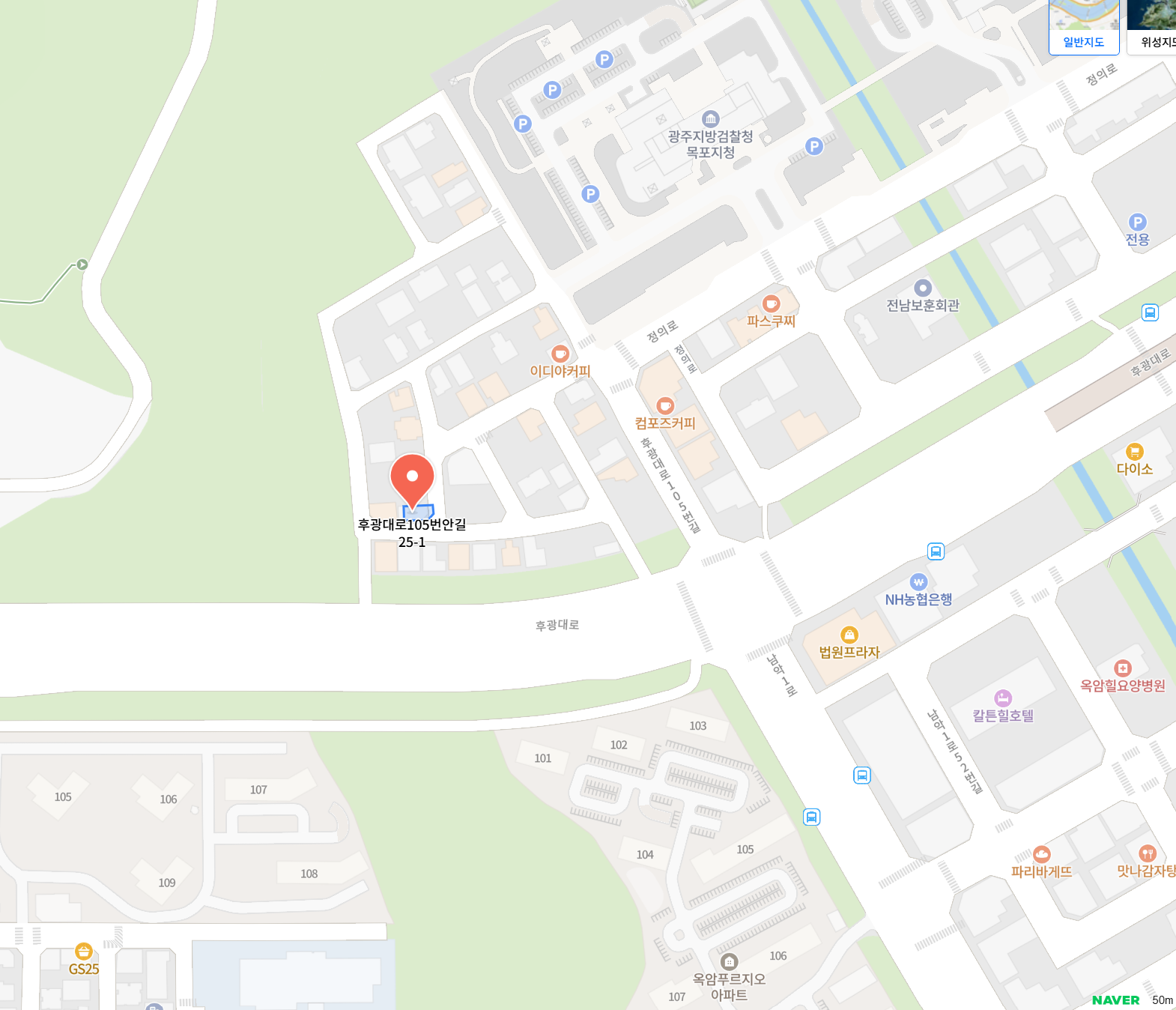더좋은교회 네이버 지도 위치